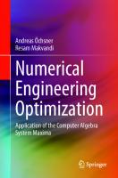 Numerical engineering optimization
 9783030433871, 9783030433888