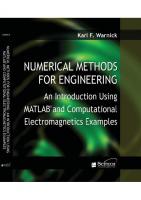 Numerical Methods for Engineering: An introduction using MATLAB® and computational electromagnetics examples (Electromagnetic Waves)
 9781891121999, 1891121995