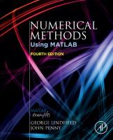 Numerical Methods: Using MATLAB [4 ed.]
 978-0-12-812256-3