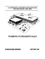 Nursing Fundamentals I MD0905 [100 ed.]