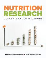 Nutrition Research: Concepts and Application