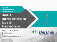 Object Oriented Programming - I (3140705) Darshan All Unit