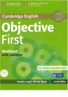 Objective First for Spanish Speakers Workbook with Answers with Audio CD [4th Revised]
 8483236834, 9788483236833