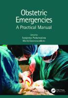 Obstetric Emergencies: A Practical Manual [1 ed.]
 0367543656, 9780367543655