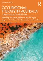Occupational Therapy in Australia: Professional and Practice Issues
 0367683571, 9780367683573
