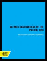 Oceanic Observations of the Pacific: 1953 [Reprint 2019 ed.]
 9780520339736