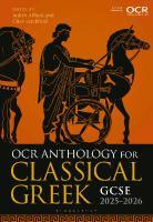 OCR Anthology for Classical Greek GCSE 2025-2026
 1350161810, 9781350161818
