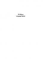 On Being a Language Teacher: A Personal and Practical Guide to Success
 9780300189582