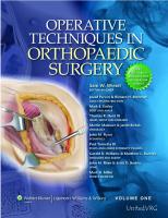 Operative Techniques in Orthopaedic Surgery
 9781451153422, 1451153422