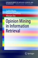 Opinion Mining In Information Retrieval [1st Edition]
 9811550425, 9789811550423, 9789811550430