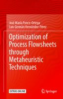 Optimization of Process Flowsheets through Metaheuristic Techniques [1 ed.]
 3319917218, 9783319917214