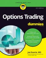 Options Trading For Dummies (For Dummies (Business & Personal Finance)) [4 ed.]
 1119828309, 9781119828303