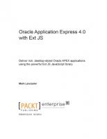 Oracle Application Express 4.0 with Ext JS
 1849681066, 9781849681063