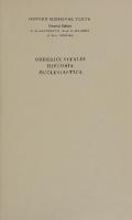 Orderici Vitalis Historia aecclesiastica / The Ecclesiastical History of Orderic Vitalis, Vol. 2: Books 3-4