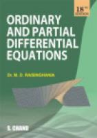 ORDINARY AND PARTIAL DIFFERENTIAL EQUATIONS [18 ed.]
 9899107446, 9911310888, 8121908925