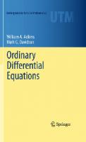 Ordinary Differential Equations
 9781461436171, 9781461436188, 1461436176