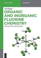 Organic and Inorganic Fluorine Chemistry: Methods and Applications
 9783110659290