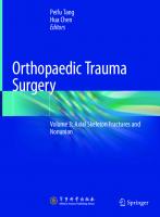 Orthopaedic Trauma Surgery: Volume 3: Axial Skeleton Fractures and Nonunion [1st ed. 2023]
 9811602182, 9789811602184