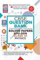 Oswaal CBSE Question Bank Class 12 Physics Chapterwise & Topicwise (For March 2020 Exam)
 9389067251, 9789389067255