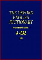 Oxford English Dictionary [1, 2 ed.]
 0198612133, 0198611862