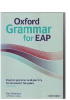 Oxford Grammar for EAP: English Grammar and Practice for Academic Purposes (with Answers)