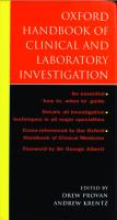 Oxford Handbook of Clinical and Laboratory Investigation 
 9780192632838, 9781423705635, 0192632833