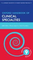 Oxford Handbook Of Clinical Specialties [9 ed.]
 9780199591183