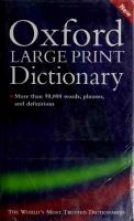 Oxford Large Print Dictionary
 0198606680, 9780198606680