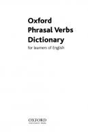 Oxford Phrasal Verbs Dictionary for Learners of English [1 ed.]
 0194315436, 9780194315432