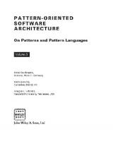 Pattern Oriented Software Architecture Volume 5: On Patterns and Pattern Languages
 9780471486480, 0471486485