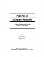 Patterns of scientific research: a comparative analysis of research in three scientific fields
 9780912764115