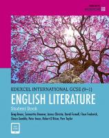 Pearson Edexcel International GCSE (9-1) English Literature Student Book [2 ed.]
 0435182587, 9780435182588