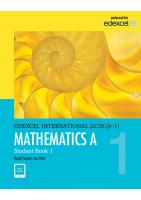 Pearson Edexcel International GCSE (9-1) Mathematics A Student Book 1
 0435181440, 9780435181444