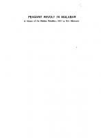 Peasant Revolt in Malabar: A History of the Malabar Rebellion, 1921 [Reprint ed.]