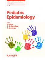 Pediatric Epidemiology
 9783318061222, 3318061220