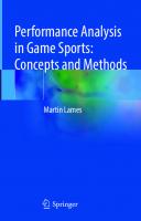 Performance Analysis in Game Sports: Concepts and Methods: Concepts and Methods [1st ed. 2023]
 3031072499, 9783031072499