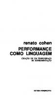 Performance como linguagem : criação de um tempo-espaço de experimentação [1ª ed.]