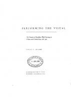 Performing the Visual: The Practice of Buddhist Wall Painting in China and Central Asia, 618-960
 0804745331, 9780804745338