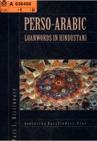 Perso-Arabic Loanwords in Hindustani: Dictionary [1]
 9788371881619