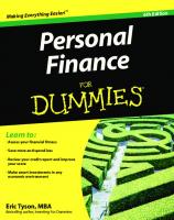 Personal Finance For Dummies [6th ed]
 0470506938, 3175723993, 9780470506936