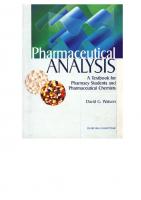 Pharmaceutical Analysis: A Textbook for Pharmacy Students and Pharmaceutical Chemists [1 ed.]
 0443059861, 9780443059865