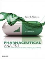Pharmaceutical Analysis: A Textbook for Pharmacy Students and Pharmaceutical Chemists [4 ed.]
 0702069892, 9780702069895