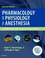 Pharmacology and Physiology for Anesthesia: Foundations and Clinical Application [2nd Edition]
 9780323568869