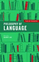 Philosophy of Language: The Key Thinkers
 9781350084094, 9781350084087, 9781350084056, 9781350084070