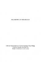 Philosophy of Psychology
 9780231888042