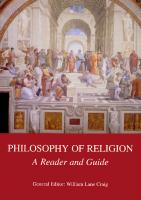 Philosophy of Religion: Reader and Guide: A Reader and Guide
 0748614613, 9780748614615