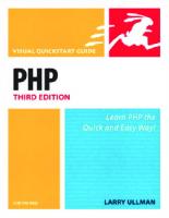 PHP for the Web: Visual QuickStart Guide, Third Edition [3rd edition]
 9780321442499, 0321442490