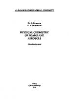 Physical chemistry of foams and aerosols: educational manual
 9786010421004