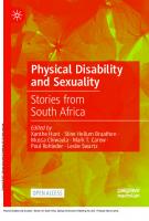 Physical Disability and Sexuality : Stories from South Africa [1 ed.]
 9783030555672, 9783030555665