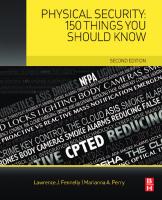 Physical Security: 150 Things You Should Know
 9780128094877, 0128094877